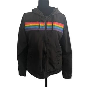 New Look Black Rainbow Jacket, Large